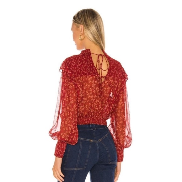 Free People flower Blouse size small - Picture 2 of 7